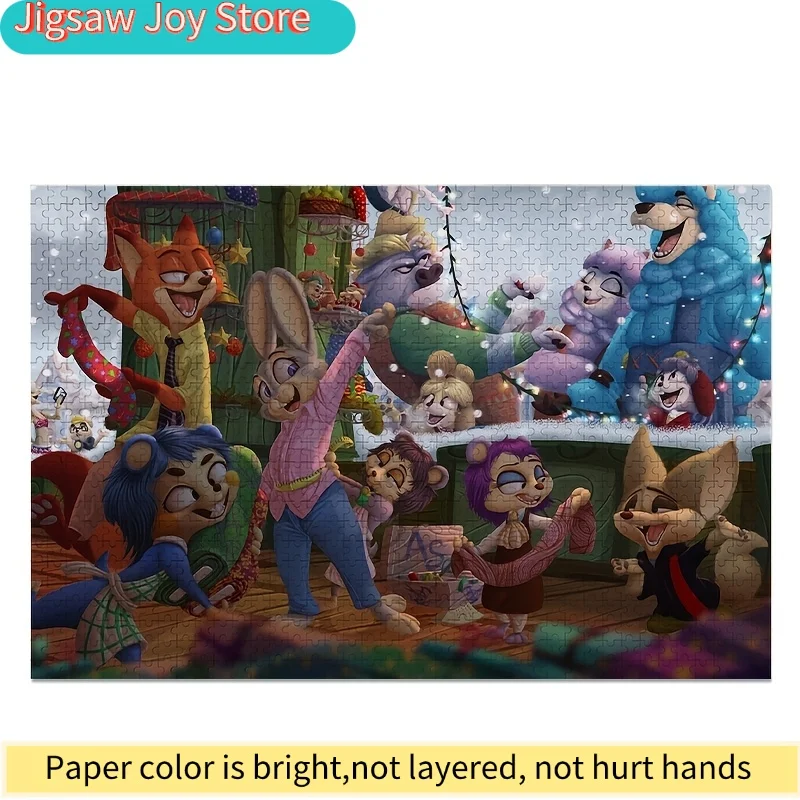 1000 ชิ้น จิ๊กซอว์โปสเตอร์ดิสนีย์ ซูโทเปีย จูดี้ และ นิค ไวลด์ - กิจกรรมสนุกๆ สำหรับครอบครัว, ภาพยนตร์, เกมวันเกิด, ของตกแต่งห้อง