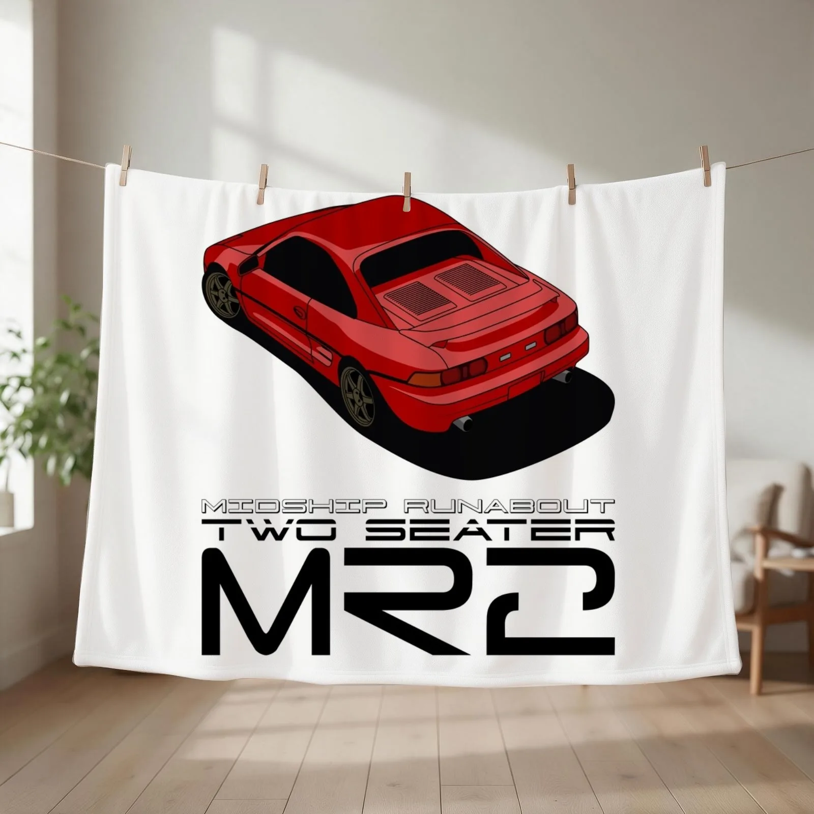 MR2 SW20 Throw Blanket Soft Big Personalized Gift Stuffeds Loose Blankets