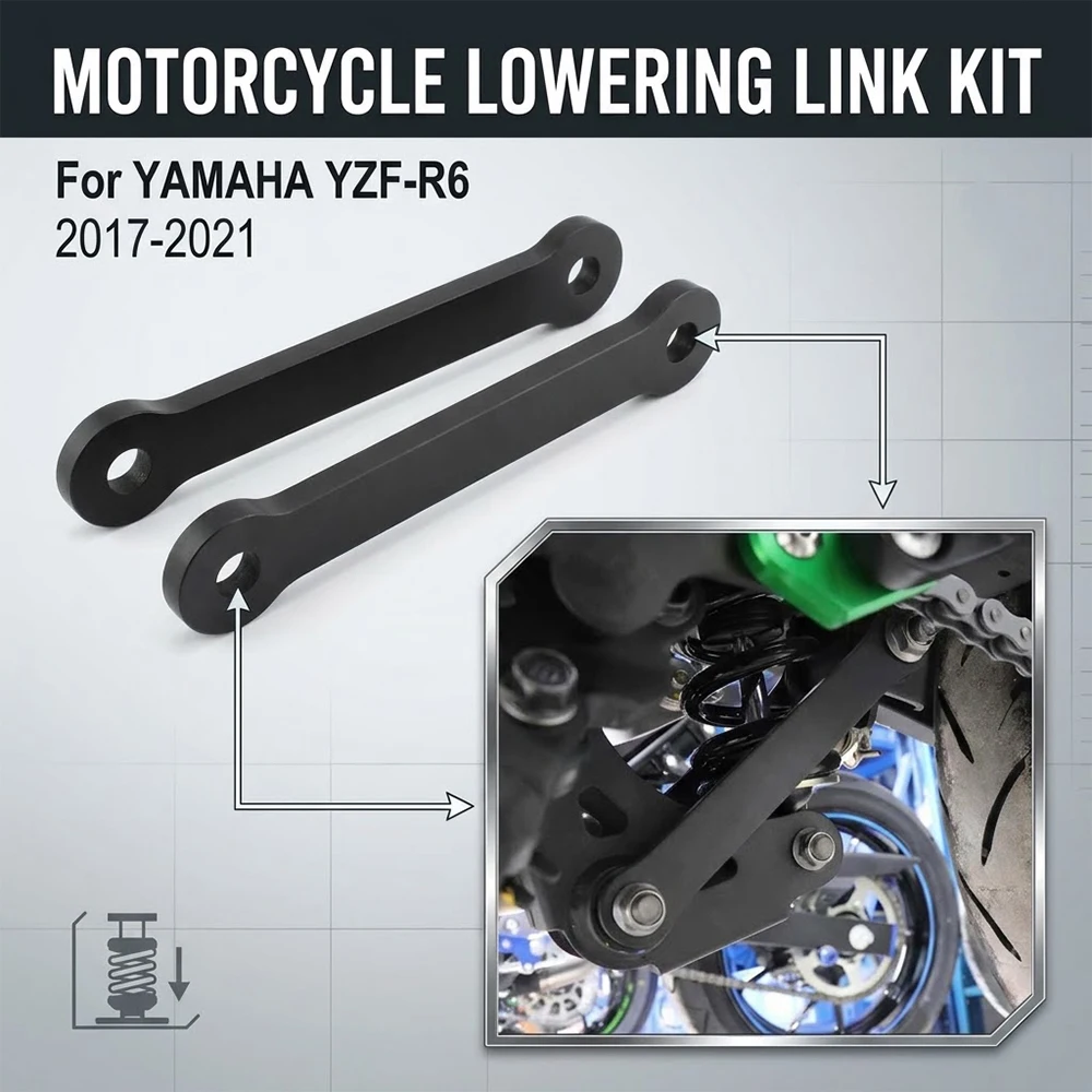 Motorcycle 30mm Lowering Kit Dog Bones Suspension Links Accessories For YAMAHA YZF-R6 YZFR6 YZF R6 2017 2018 2019 2020 2021