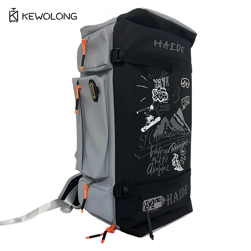 Large Capacity Ski Boot Backpack with Wet Dry Separation, Snowboard Gear Bag with Independent Shoe Compartment for Travel