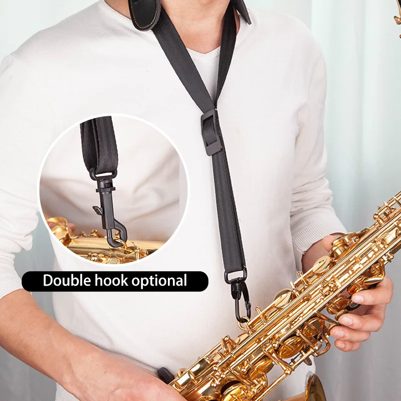 

Adjustable Saxophone Neck Strap, Neck Strap, Comfortable and Durable, Suitable for Alto, Soprano, Tenor Saxophones, Bass Clarinet, Oboe, Bassoon, Oboe D'Amore, and Saxophone Instruments