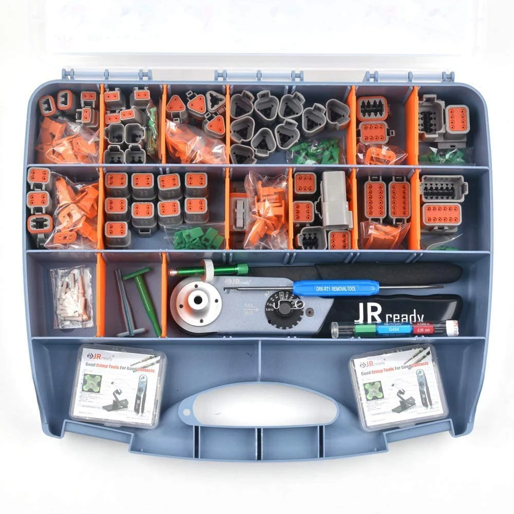 

ST6110 JRready DT Connector Kit (Equivalent to Deutsch Connector Kit) 2-12 Pin Connector Solid Terminals Contacts with HDT-48-00