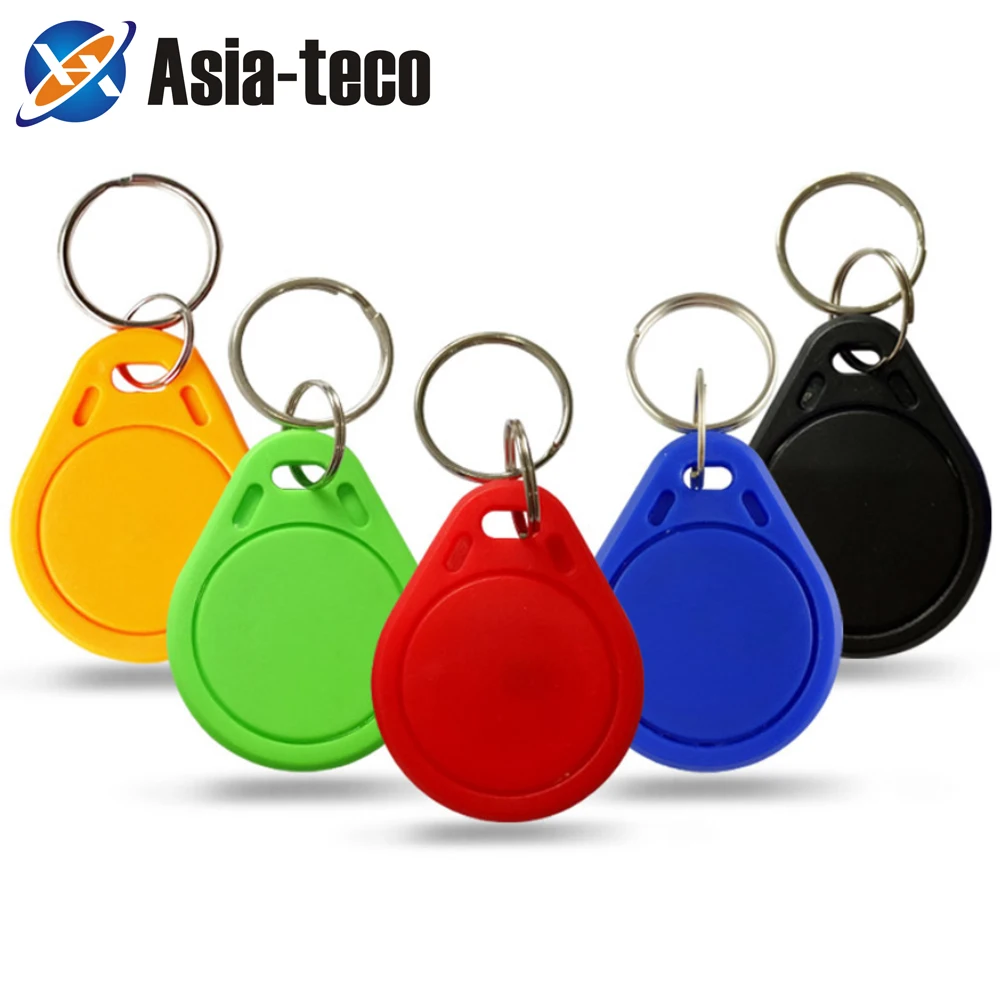 100pcs 13.56MHz IC M1 Keyfobs Tags Access Control RFID Key Finder Card Token Attendance Management Keychain