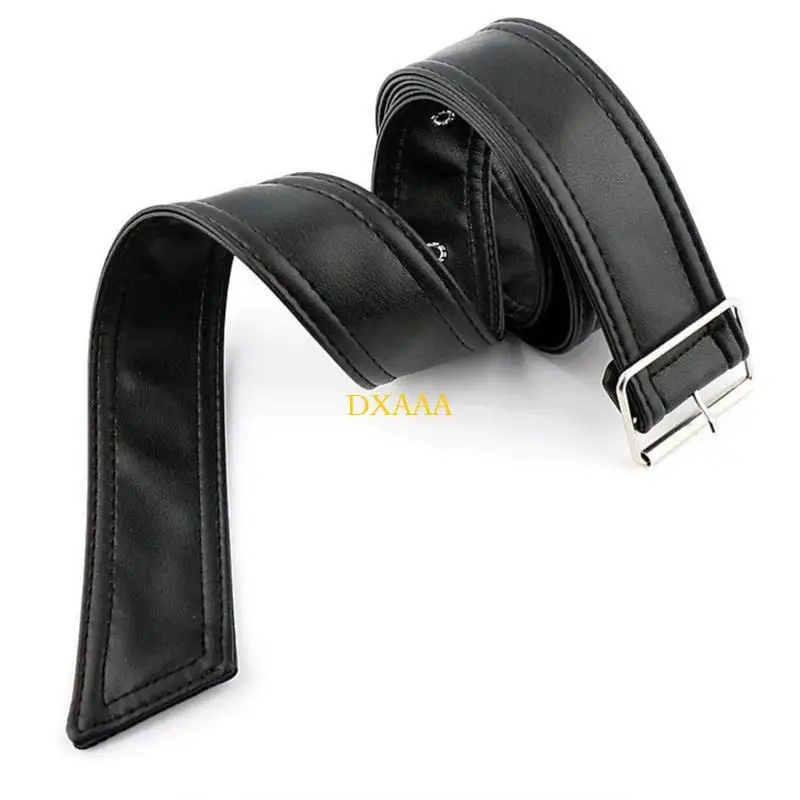 DXAA Black Waistband Belt Practical PU Construction Unisex Fashion Essential