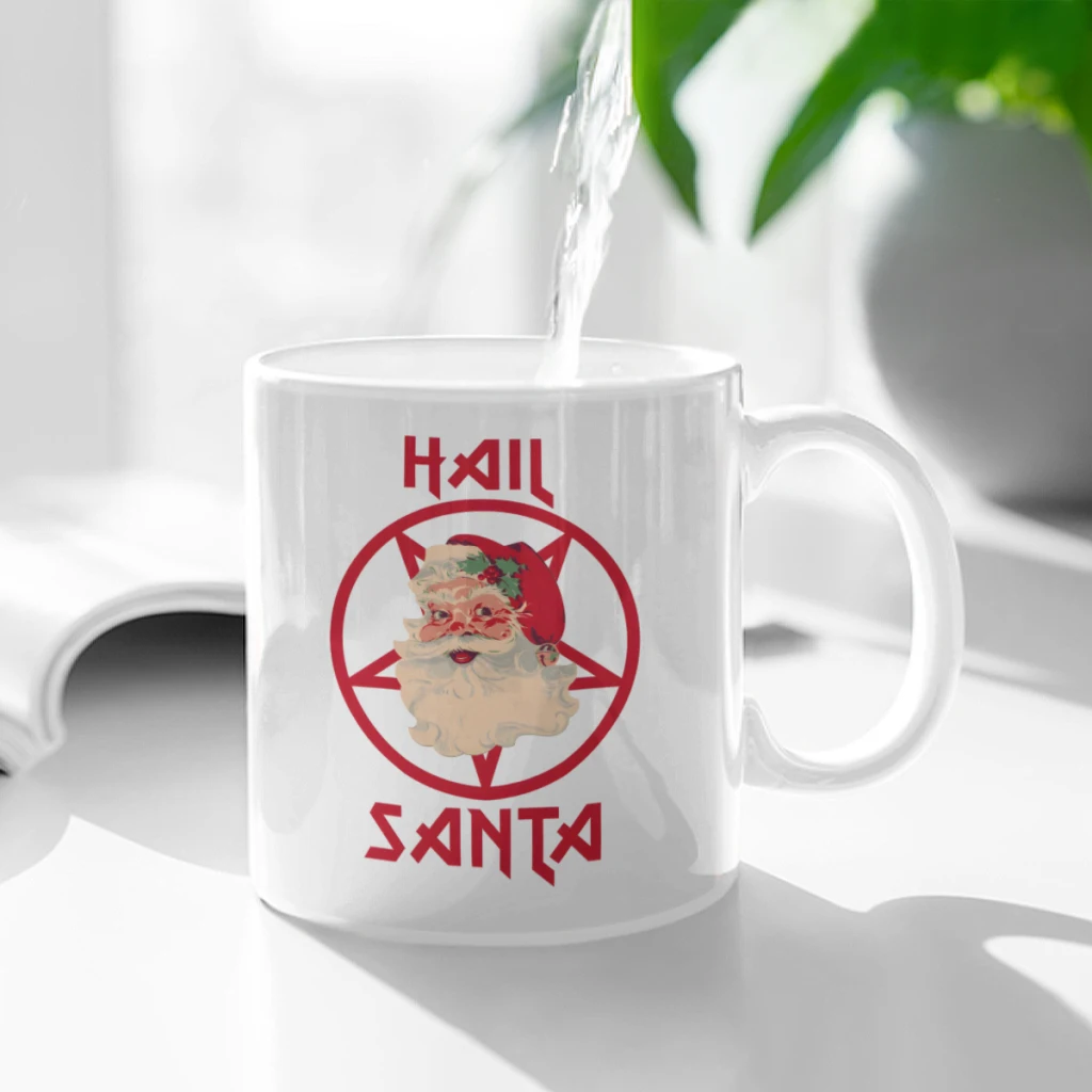 

Hail Santa Ceramic Cup Coffee Oatmeal Breakfast Cup Creative Personality Mug