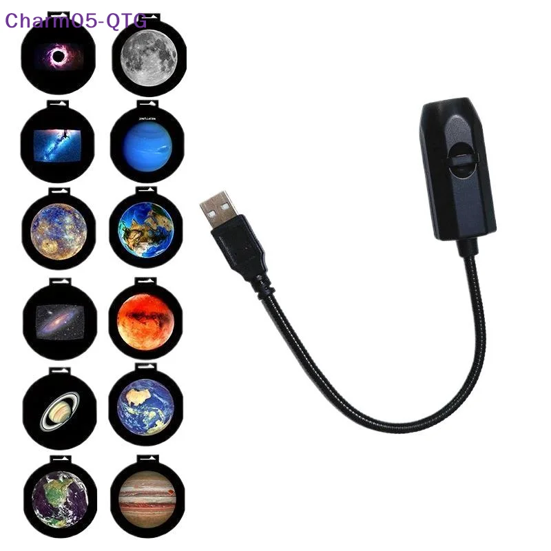 NEW USB Ceiling Moon Earth Projection Atmosphere Light Starry Sky Lamp Night Light Romantic Bedroom Decoration Galaxy Projector