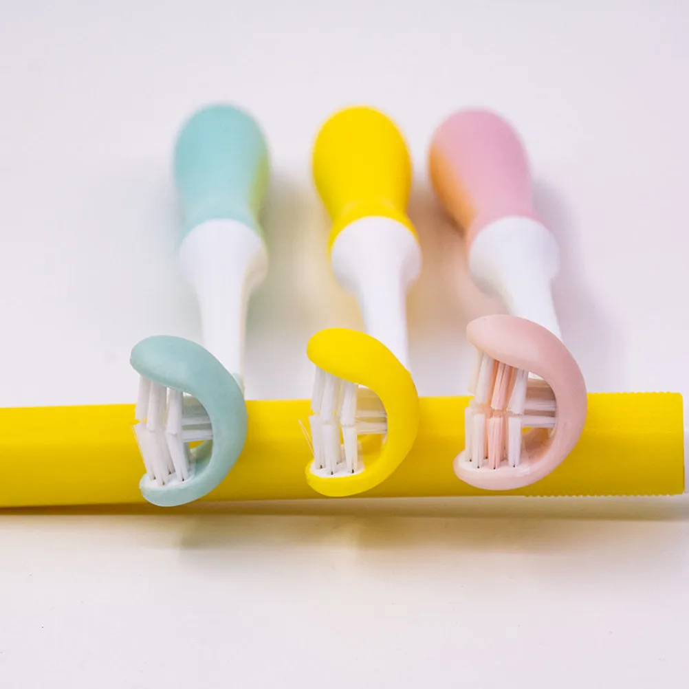 Three Sided Adult Manual Toothbrush Plaque Removal Oral Care Lightweight Portable Teeth Cleaning Brush