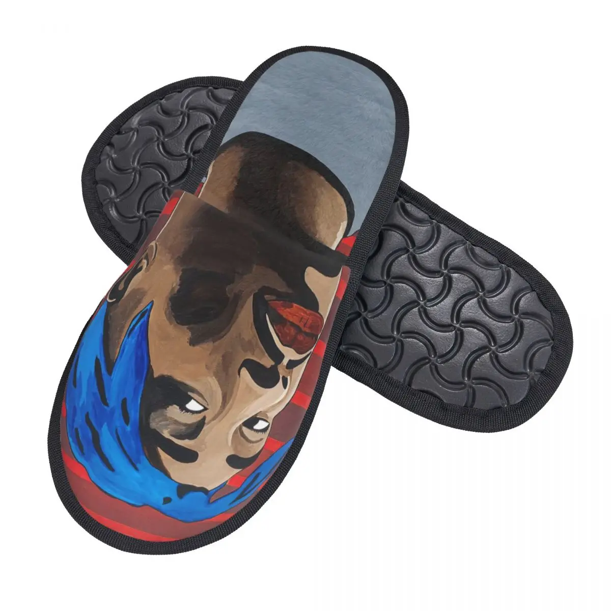 Custom 2P-pac Rapper Tupac House Slippers Women Comfy Memory Foam Slip On Hotel Slipper Shoes