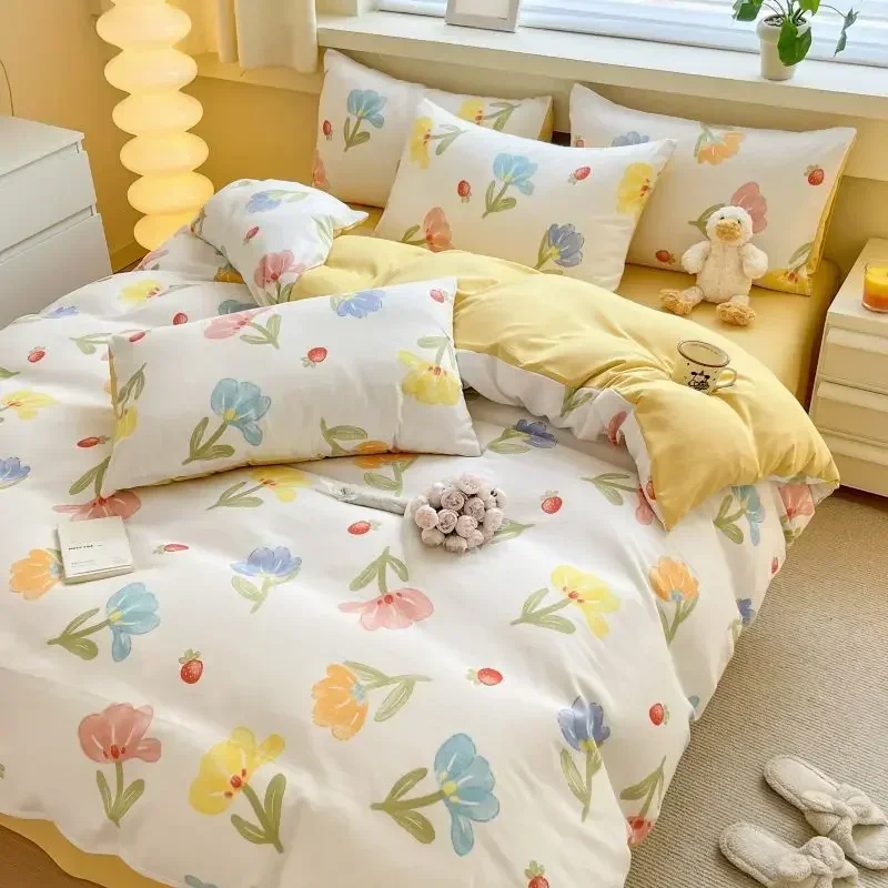 

3/4Pcs Duvet Cover Set, A Maternal and Infant Grade, Comforter Covers Winter Home Bed Linen Set, Double King Queen Quilt Cover