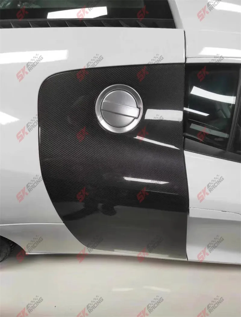 مزورة/ألياف الكربون لوحة الباب الخارجي صب مجموعات الجسم لأودي R8 08-15