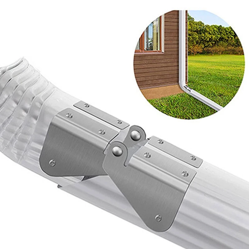 Gutter Extension Hinge, Downspout Extension Flip-Up Hinge, Easy Installation Any Size Rectangle Or Square Downspout