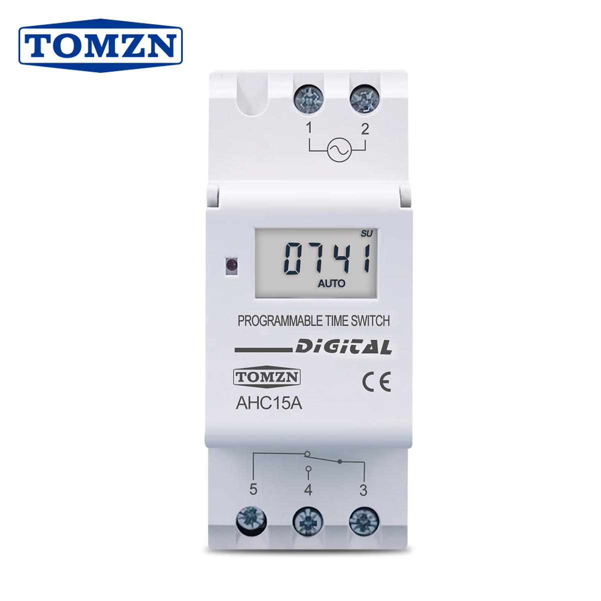 TOMZN Din Rail single phase Weekly 7 Days Programmable Digital TIME SWITCH Relay Timer Control AC 220V 230V 12V 24V 48V 16A