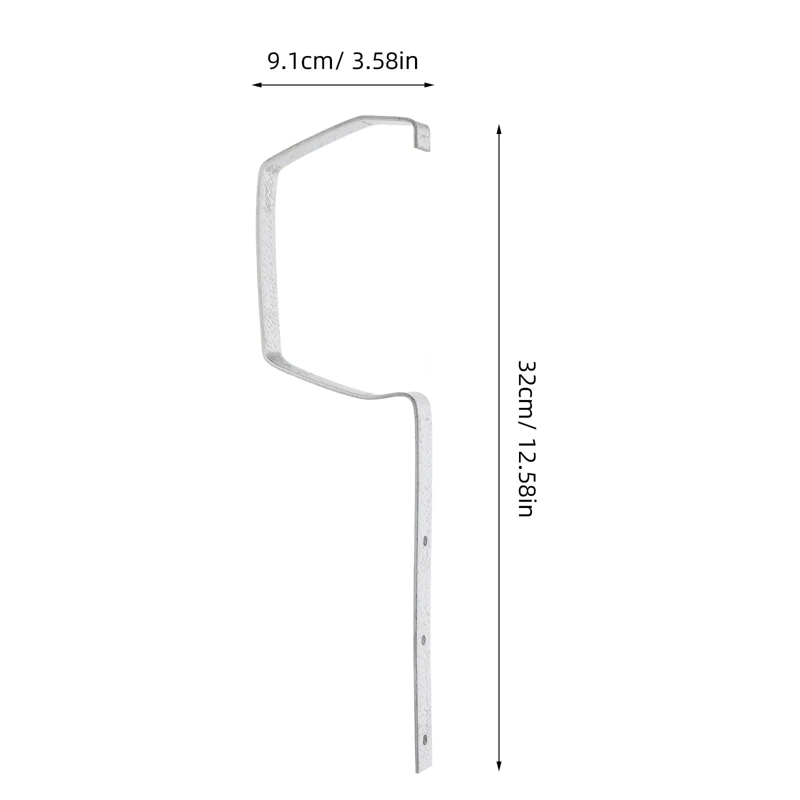 2pcs Gutter Bracket Metal Rain Gutter Holder For Downspout Extension Silver Roof Gutters Hardware Efficient Water Diversion