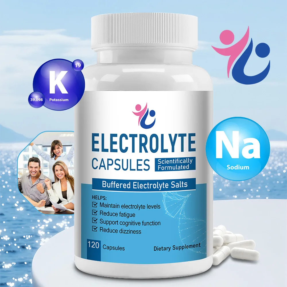 Electrolyte Capsules with Sodium & Potassium, Daily Electrolyte Balance Support, Promotes Muscle Recovery & Energy, Non-GMO