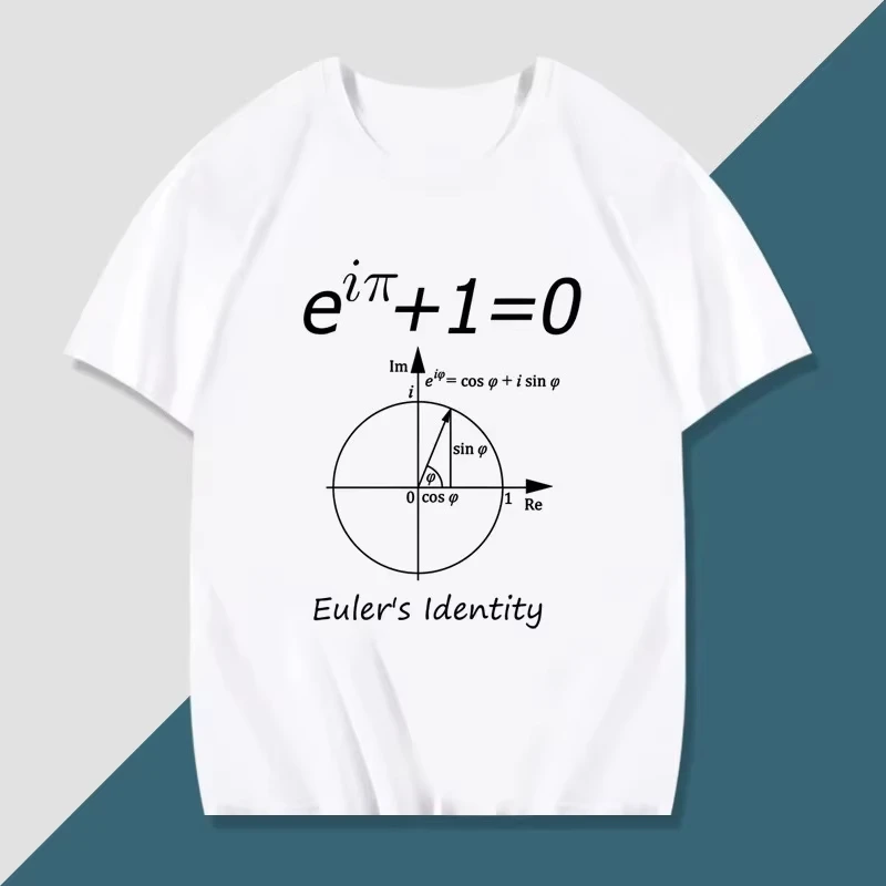 Summer Clothing Physics, Chemistry, Mathematics Euler Fourier Formula Printed T Shirts Top Versatile Oversized Men T-shirt