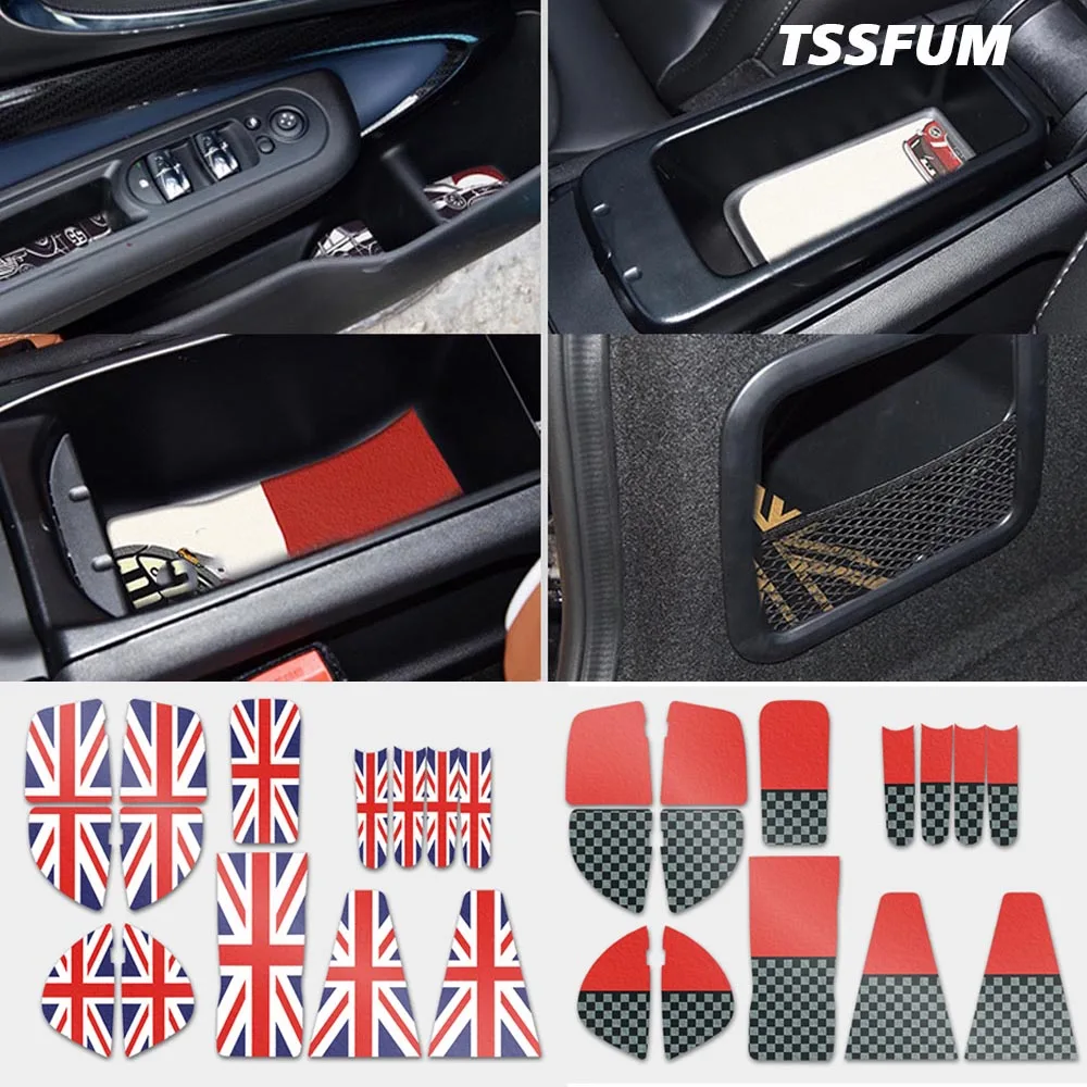 

Противоскользящий коврик для салона автомобиля Union Jack, коврик для дверных ниш и подстаканников, нескользящая накладка для Mini Cooper S JCW Clubman F54, аксессуары