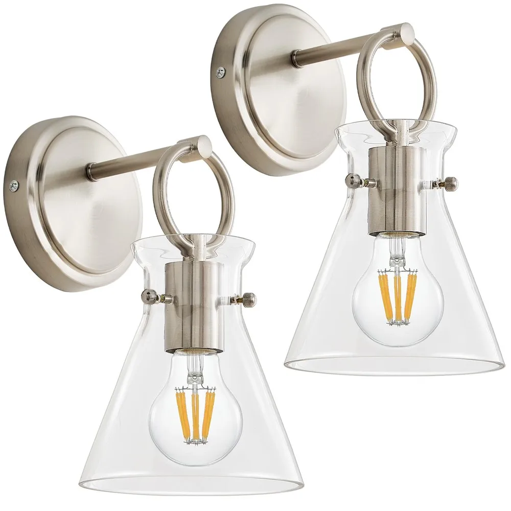 11.42 Inch Dimmable LED Wall Sconces Set of 2, Vanity Light for Bathroom & Bedroom