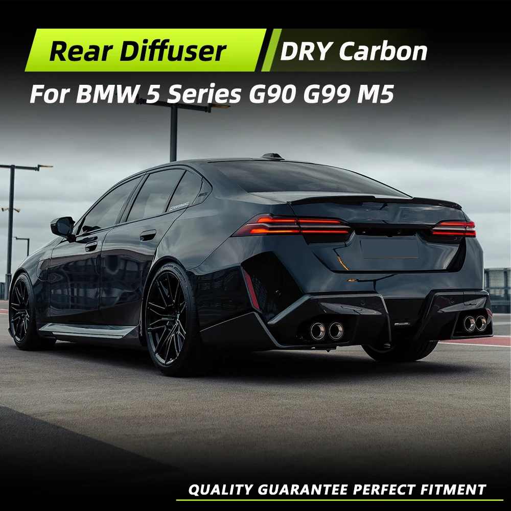 

Car Rear Spoiler Splitters Kits For BMW 5 Series G90 G99 M5 2024 2025 Prepreg Dry Carbon Rear Bumper Diffuser Spoiler Splitters