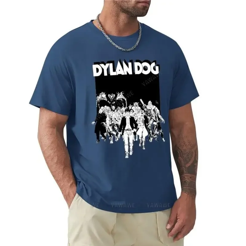 قمصان قطنية بأكمام قصيرة للكلاب من Dylan للرجال ، قميص تمرين للأولاد ، تمرين ثقيل ، خمر ، الصيف ، وصل حديثًا #5