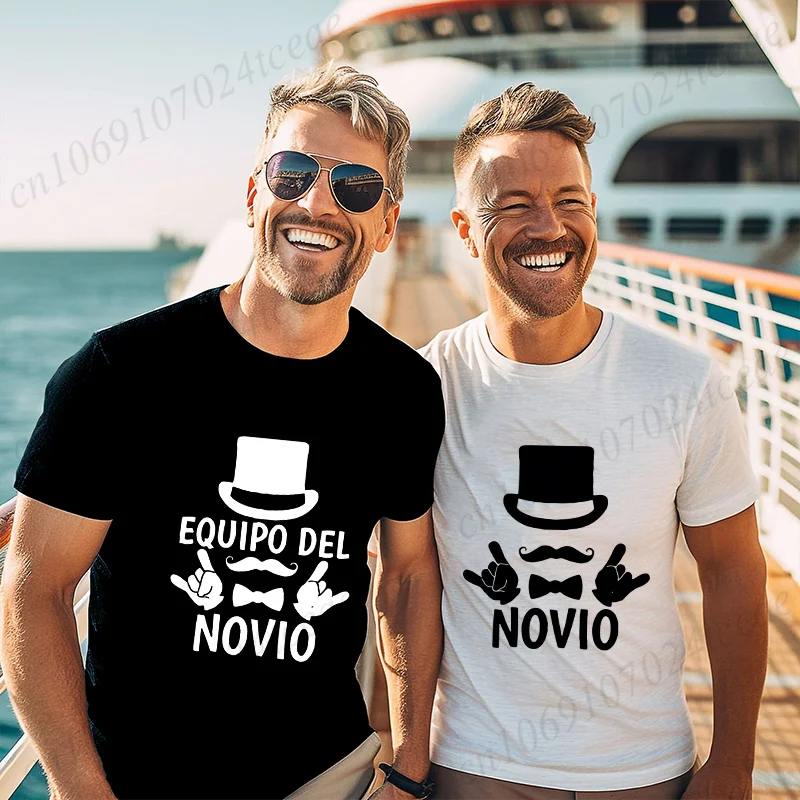 Spanish Groom's Team T Shirt Single Farewell Tees Engagement Wedding Tops Funny Graphic Tops Bachelor Evg Party Squad Tshirt