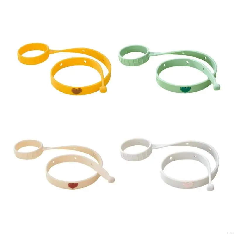 

D5QA Safety Silicone Bottle Leash Holder Chain for Infants Adjustable Anti Drop Strap