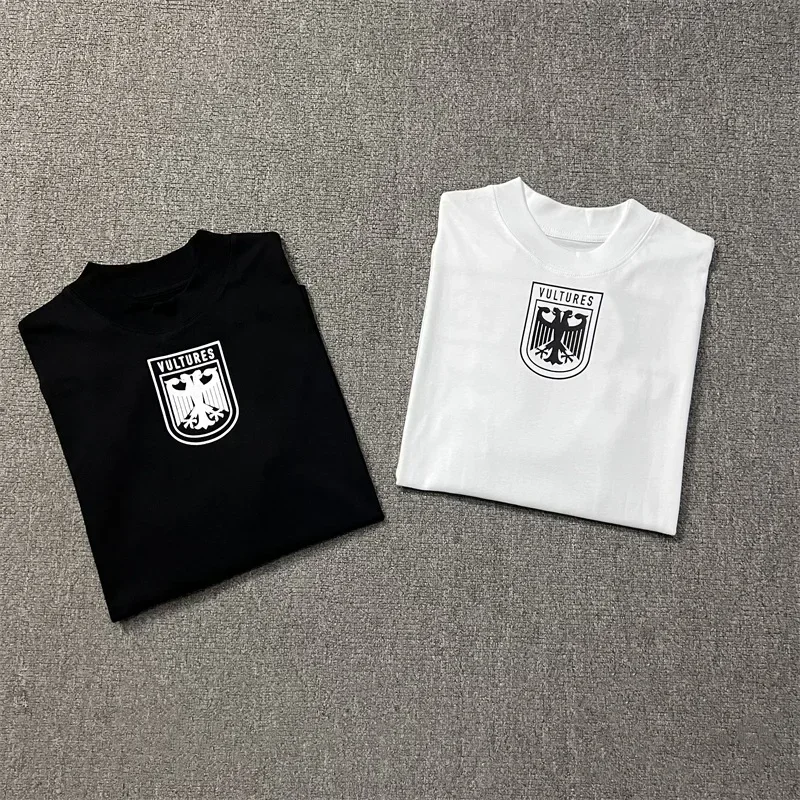 Vultures YZY Kanye West T-Shirts Men Women 1:1 Best Quality White Pure Cotton Oversized Short Sleeve