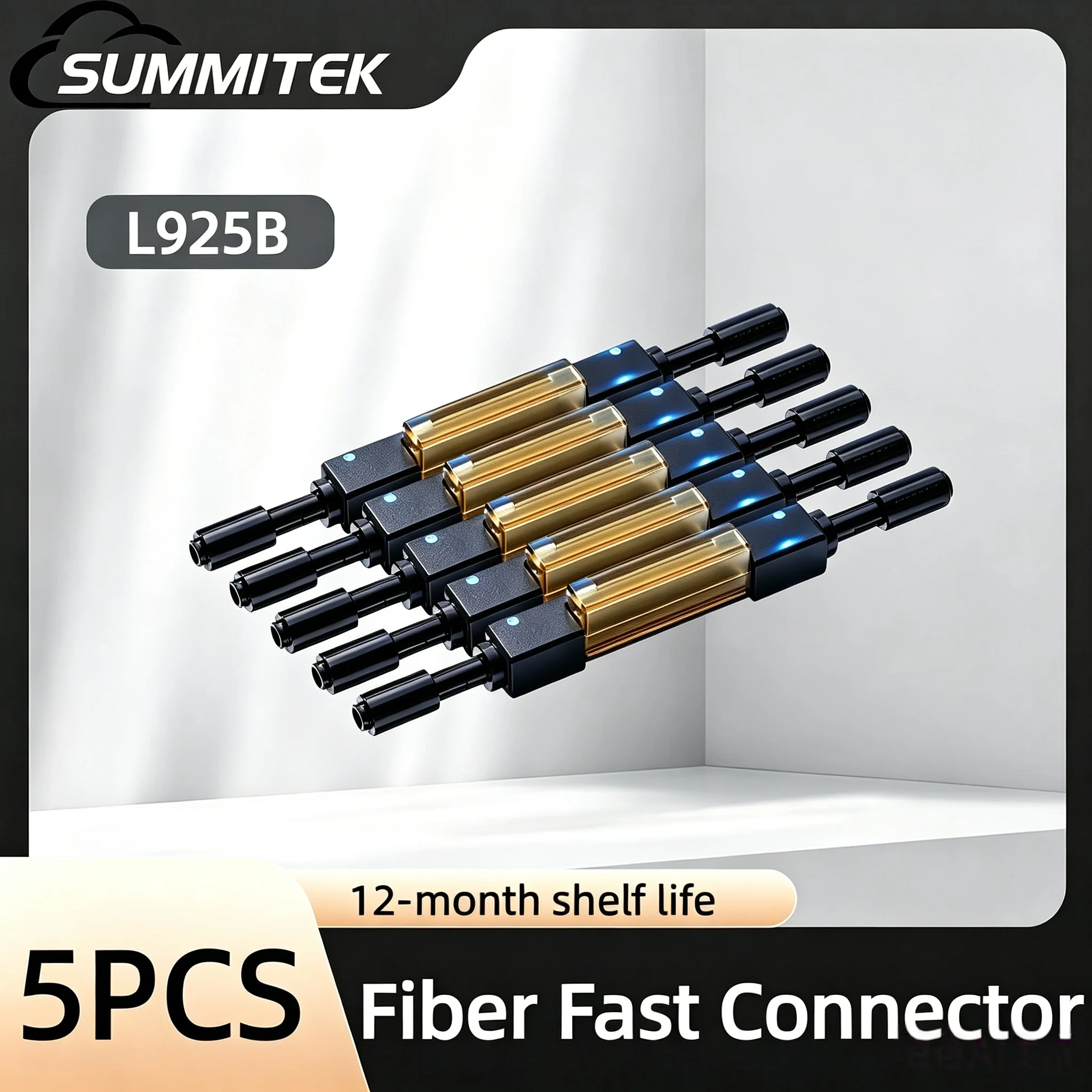 SUMMITEK 5-100PCS L925BP Fiber Optic Mechanical Splice Drop Cable Splice Bare Fiber Cold Connector For Bare Fiber Cold Connector