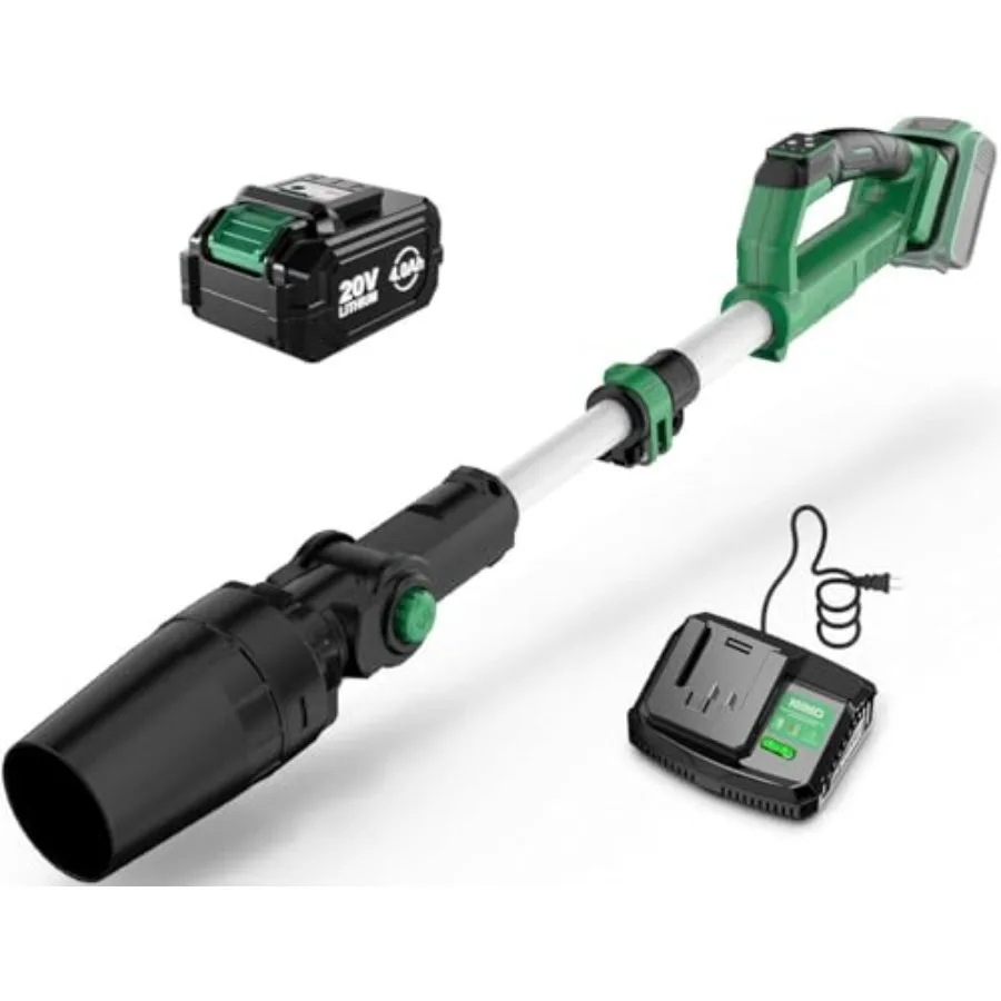 

Беспроводная воздуходувка для листьев с аккумулятором и зарядным устройством, 310000 об/мин, телескопическая штанга 37 дюймов, 750 CFM, 280 миль/ч, 3 скорости, с интеллектуальной панелью, легкая