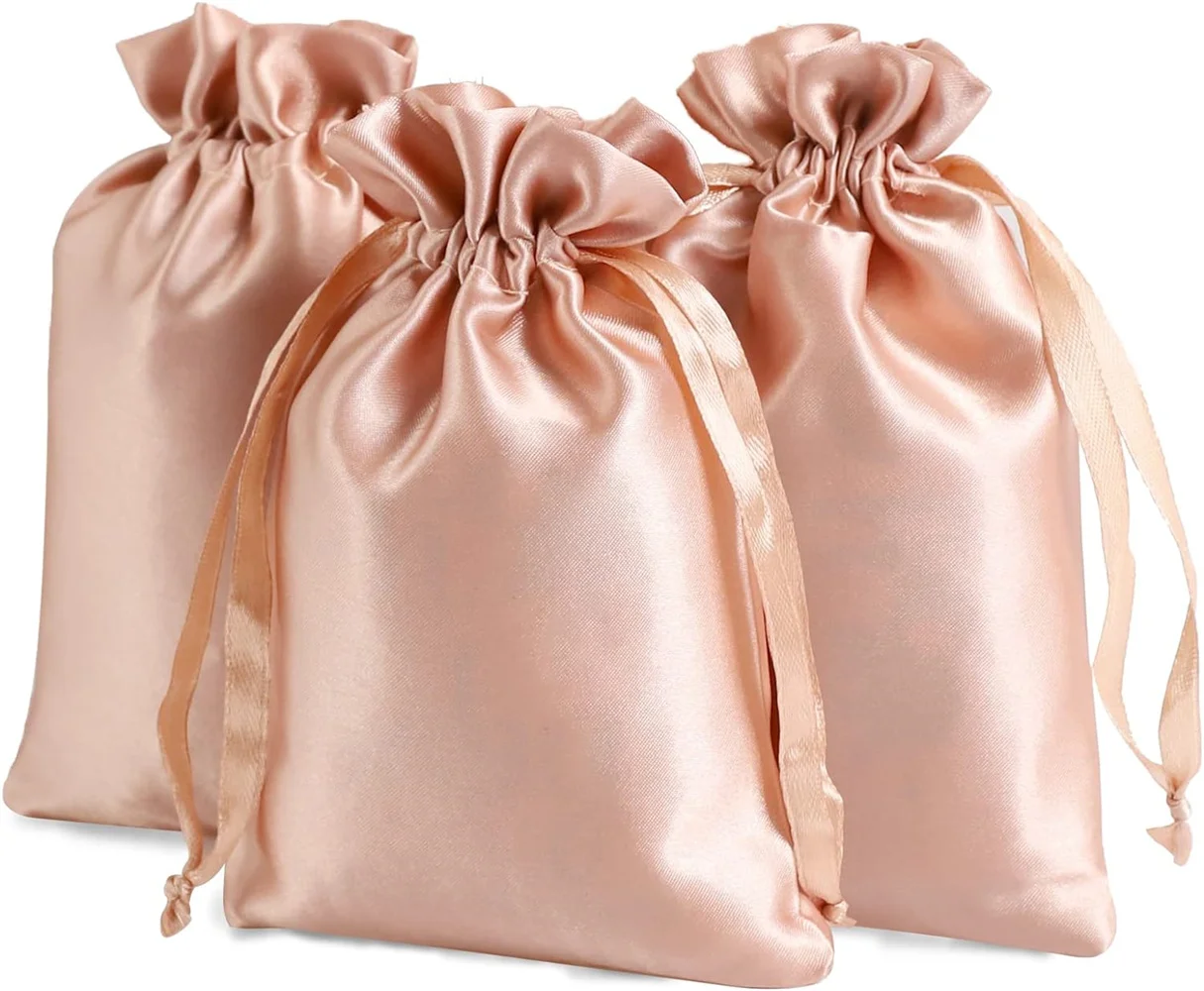 Satin Bags with Drawstring, 6X9