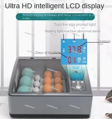 16-Egg LCD Display Fully Automatic Hatching Machine, Suitable for The Hatching Needs of Poultry, Chickens, Ducks, and Geese