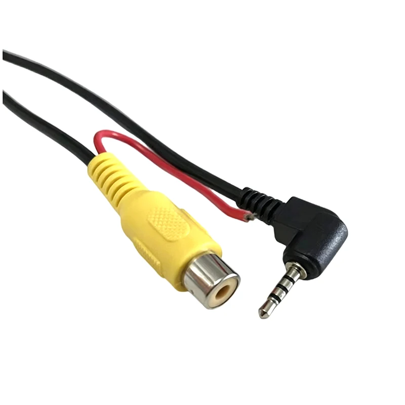 5pcs Rearview Camera Connection Cable RCA To 2.5mm AV Converter Cable Car Rear View Reverse Parking Camera for Car DVR