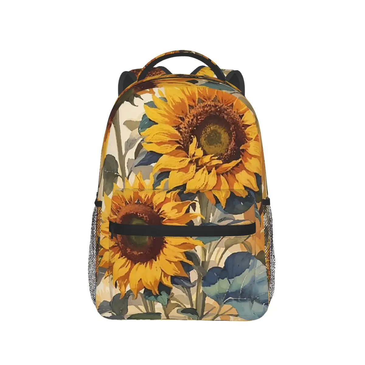 

Vintage Sunflower Flowers Backpack Hot Sale Daypack Large Capacity Boys Girls BookBag School Bag Shoulder Bags for Men Women