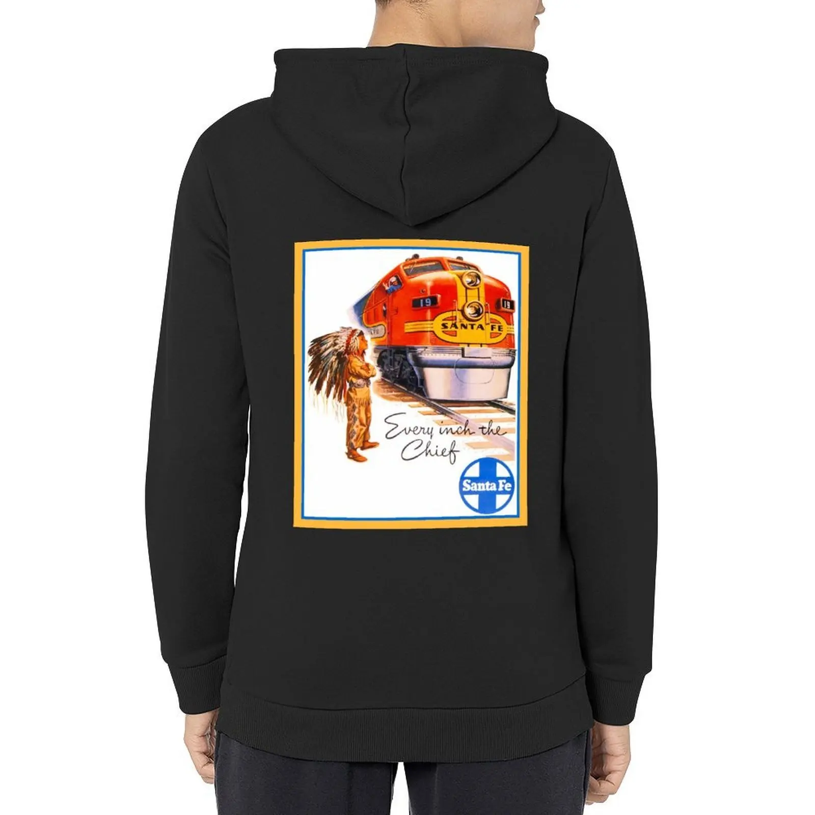

Santa Fe Chief train streamliner ad retro vintage Hoodie japanese style korean style clothes autumn new in hoodies