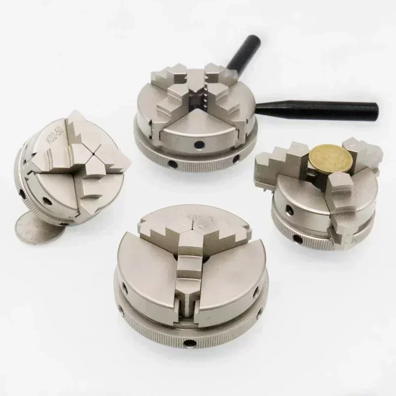 K01 50 K01 63 mandrino per nichelatura Non antiruggine tre/quattro griffe K01-50 K01-63, adatto per Mini mandrino per tornio M14 * 1 biella