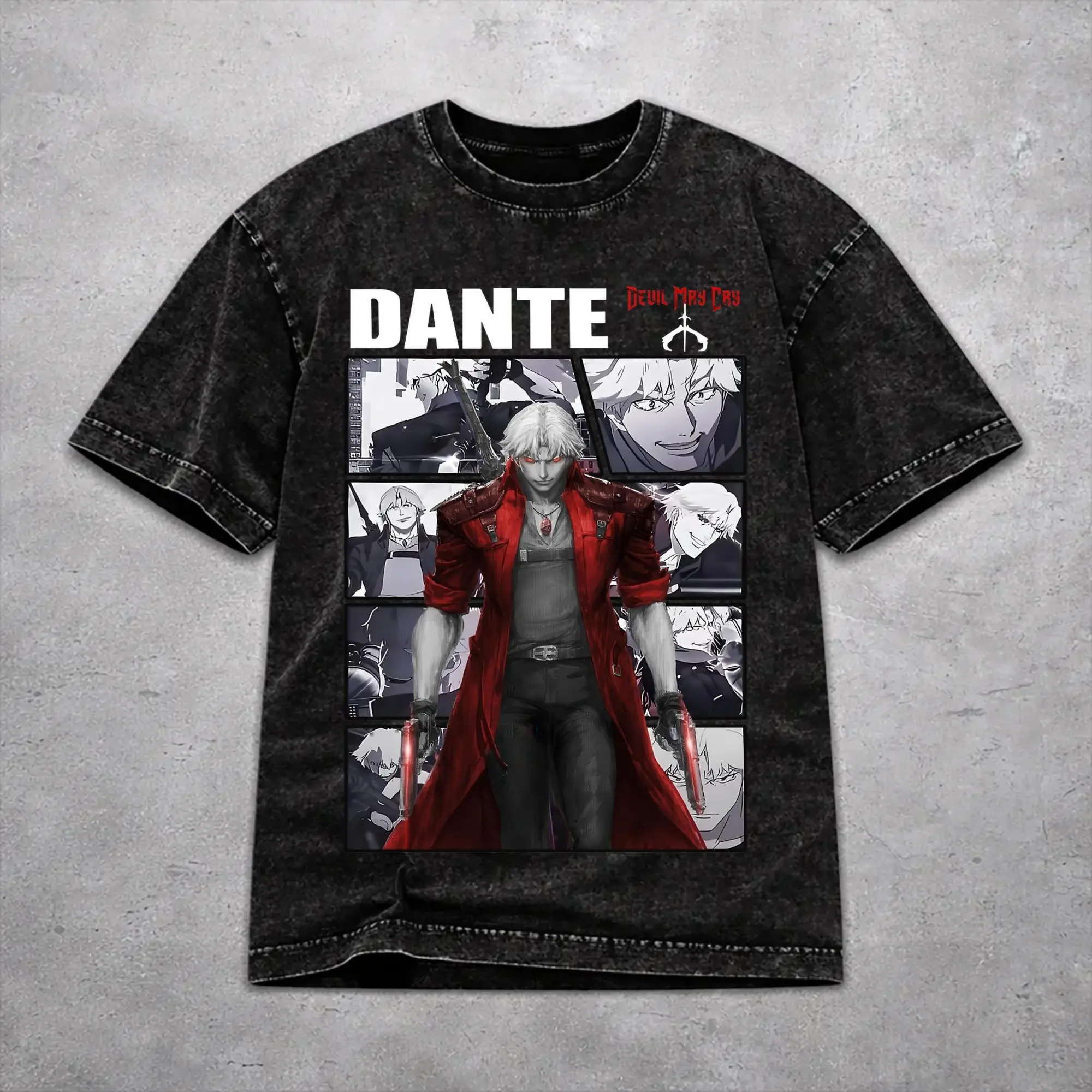 Women Men Devils May-Cry 3 Shirt Printed Washed Cotton  Harajuku Streetwear Outfit Tees