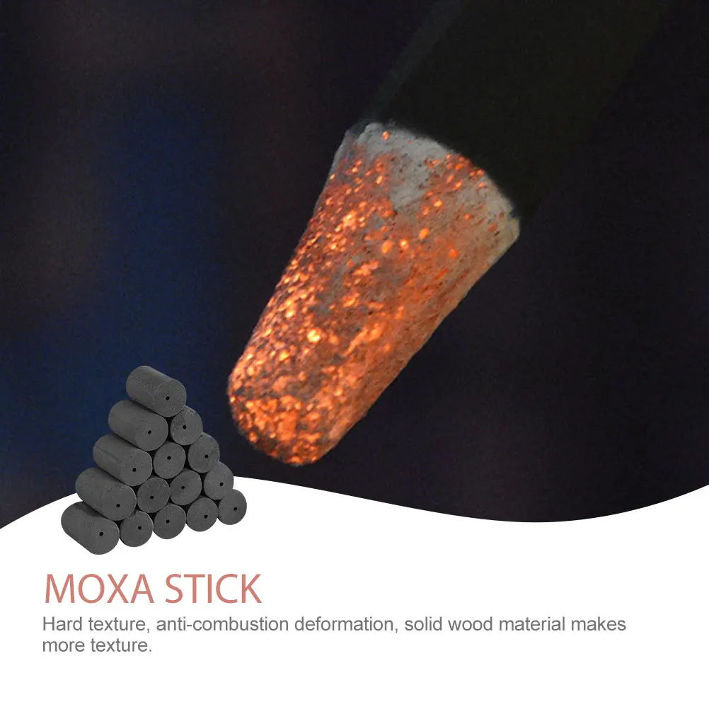 

54pcs Smokeless Moxibustion Strips Portable Stick Mild Household Black Moxa Sticks Traditional High Grade Compact Safe