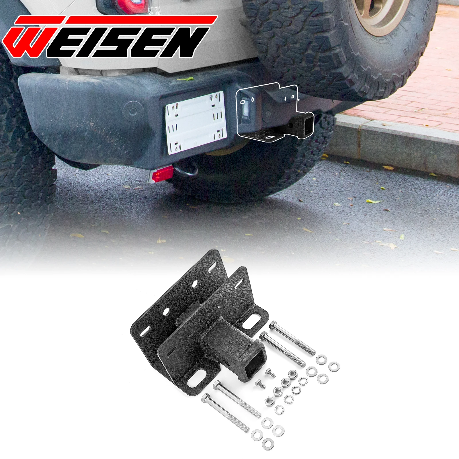 Для Ford Bronco 2021-2024 двери, 2/4 двери (НЕ подходит для BRONCO SPORT), класса 3, 2 дюйма, приемник, задний приемник, сцепка, автомобильные аксессуары