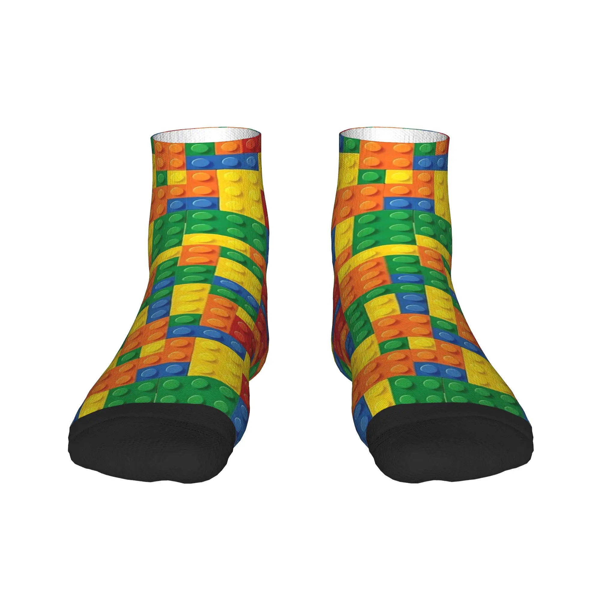 Men Socks Multicolor Brick Print Modern Breathable Ankle Sock Spring  Pattern Climbing Non Slip Socks