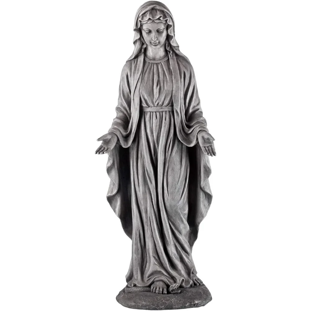 

Virgin Mary Statue Sculpture Catholic Religious Holy Decor Outdoor Garden Front Porch Patio Yard Outside Home Balcony