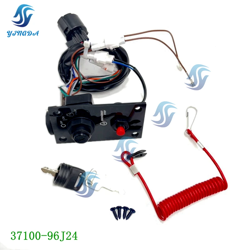 

37100-96J24 Marine Single Ignition Key Switch Panel For Suzuki Outboard Engine Motor