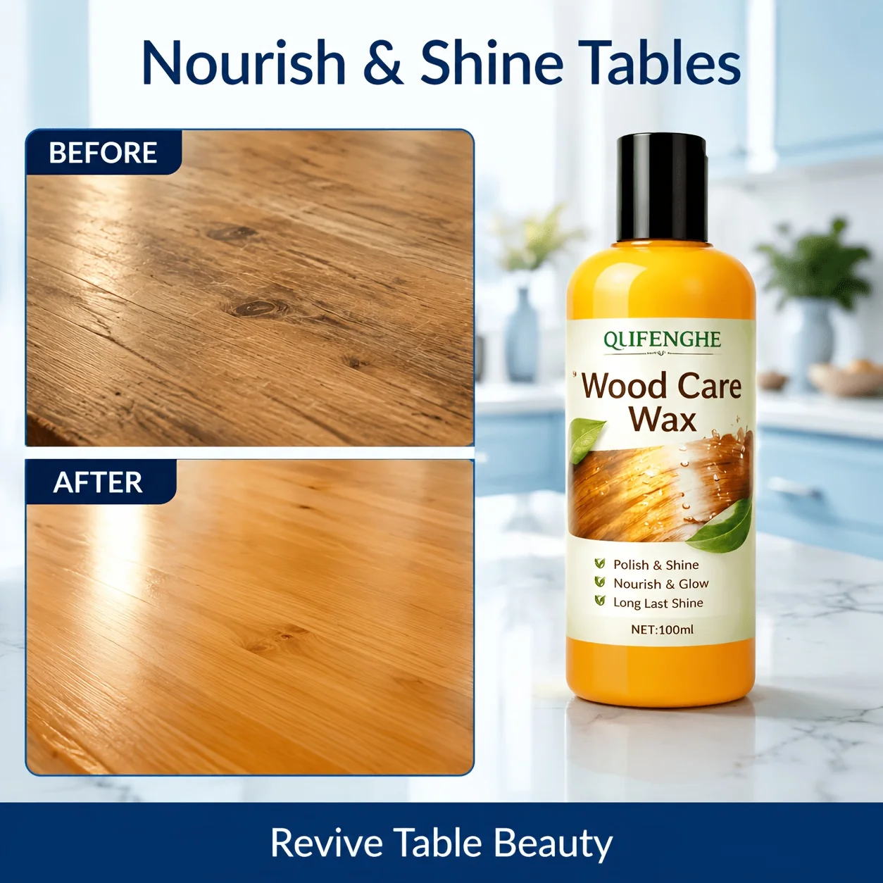 3.38oz Professional Wood Floor Wax And Polish - One Step Solution for Brightening Protecting And Restoring Shine for All Wooden