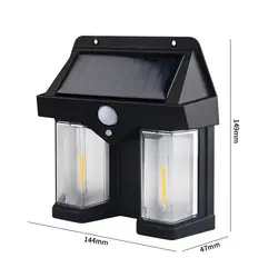 Solar outdoor tungsten wire courtyard wall lamp, human induction lamp, garden energy-saving street lamp, small night lamp