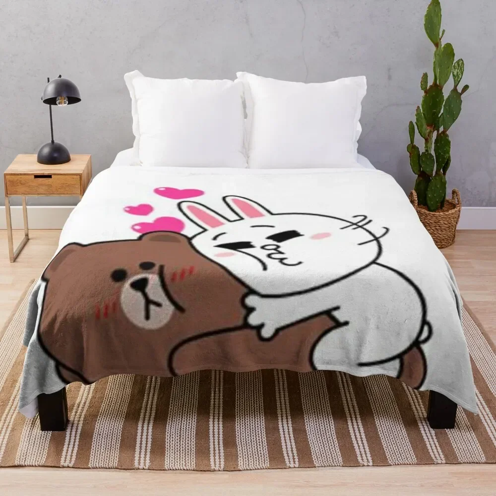 brown cony Throw Blanket for babies Polar Loose Thermals For Travel Blankets