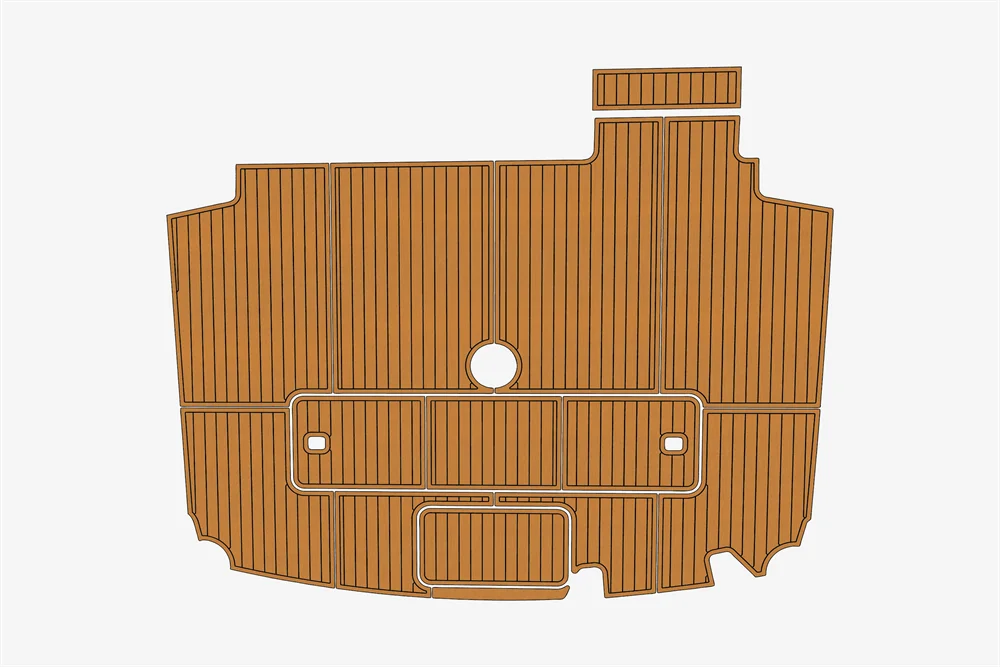 Eva foam Fuax teak seadek marine floor For 2000-2001 Viking 50 Convertible Swim Platform 1/4