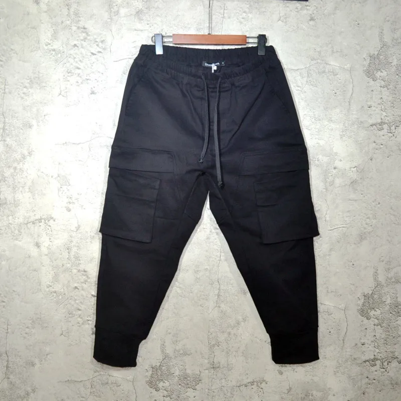 HKSH Autumn Winter New Men Tide Dark Deconstructed Patchwork Three-Dimensional Tailored Cargo Pants Gothic Elastic Waist HK17942