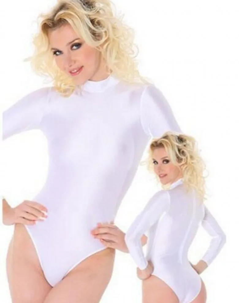 Damski Spandex body balet gimnastyka kombinezon trykotowy Unitard z długim rękawem dla mężczyzn dla dzieci