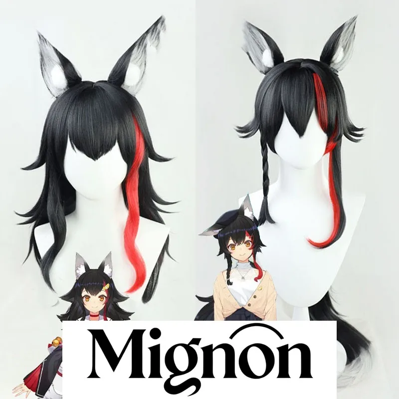 Peruka do cosplayu Hololive Vtuber Ookami Mio, styl wilczego dziewczyny