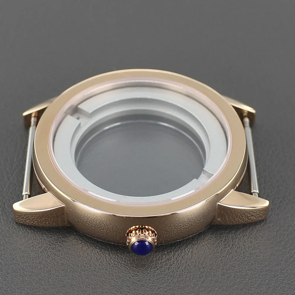 Roségold 42mm Uhrengehäuse Edelstahl Uhrenzubehör für ETA 2824 PT5000 Uhrwerk 34,5mm Zifferblatt Saphirglas – Detail 8