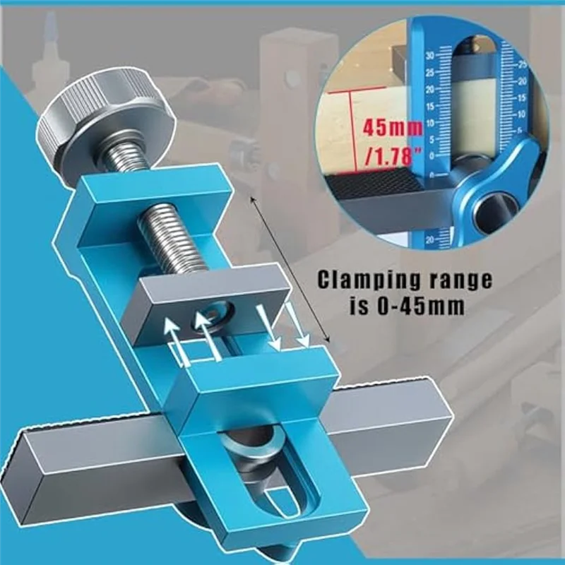 

A76X-Cabinet Door Installation Positioner Cabinet Door Rebound Device Hole Punch Aluminum Cabinet 2 In 1 Cabinet Door Jig