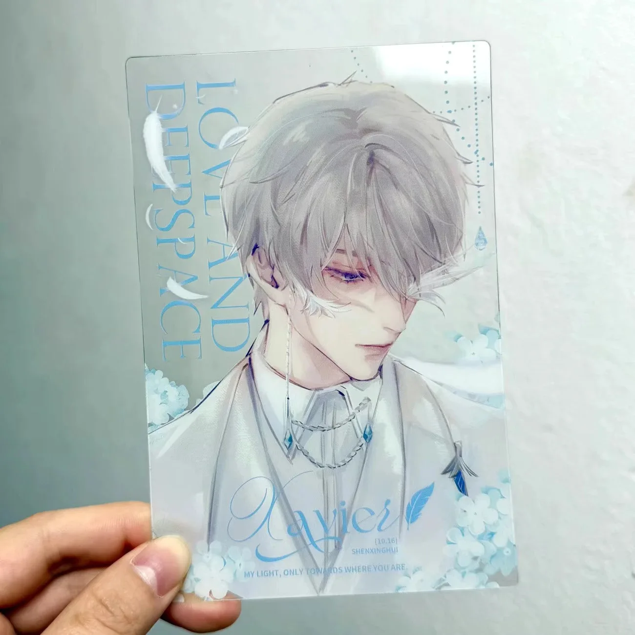 شارة Love and Deep Space Fan Valley Xavier Bar محلية الصنع، بطاقة شفافة، تحقق من مجموعة هدايا Nearby Valley